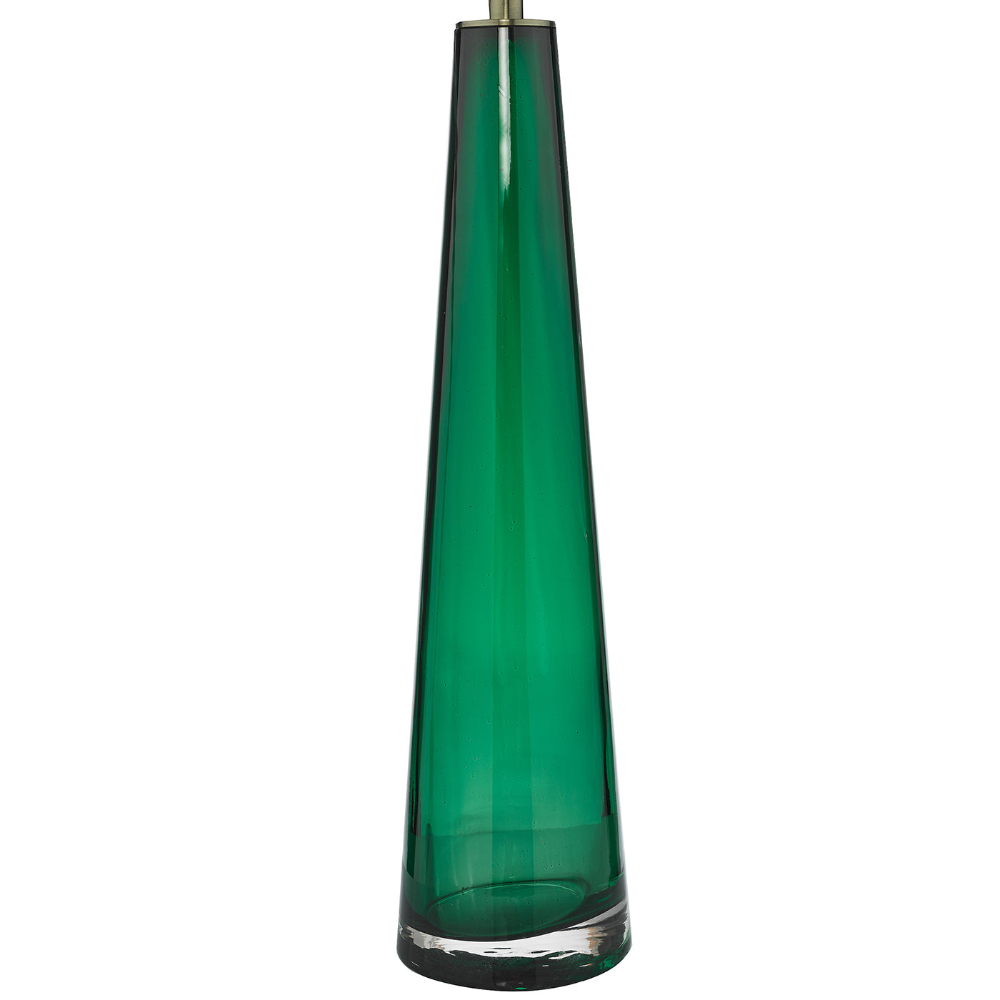 Samara Table Lamp Green Glass and Polished Chrome With Shade