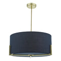 Santino Pendant Gold With Navy Cotton Shade