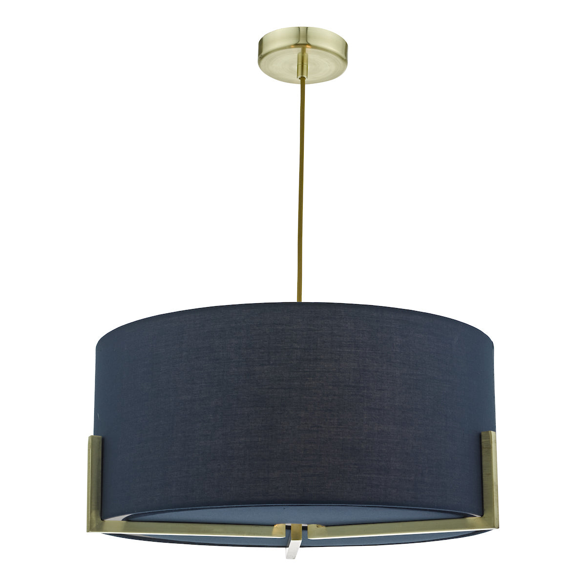 Santino Pendant Gold With Navy Cotton Shade