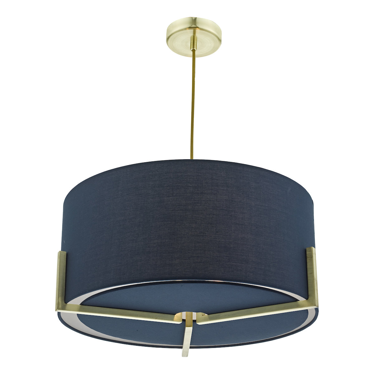Santino Pendant Gold With Navy Cotton Shade