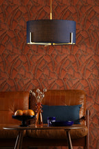 Santino Pendant Gold With Navy Cotton Shade