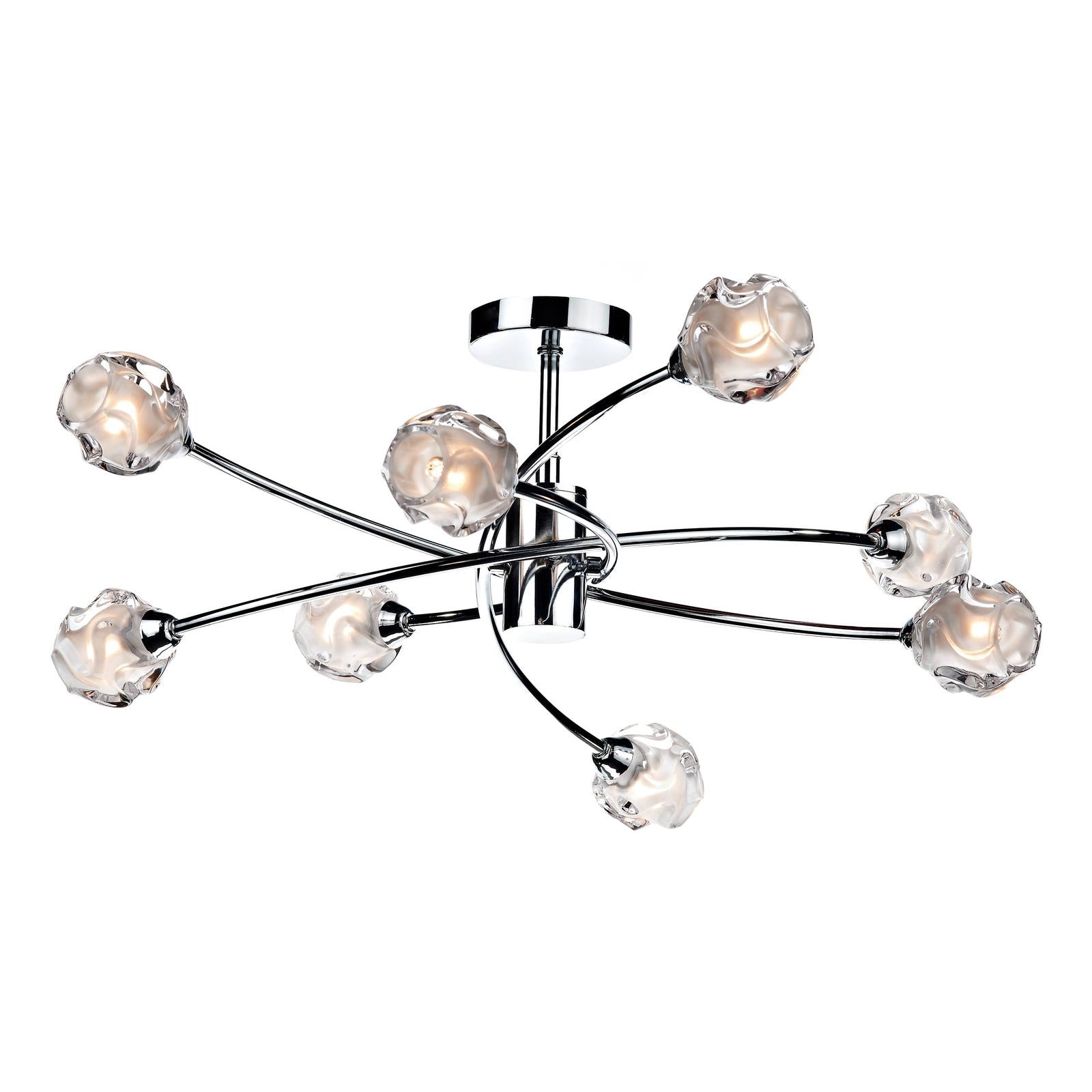 Seattle 8 Light Semi Flush Polished Chrome