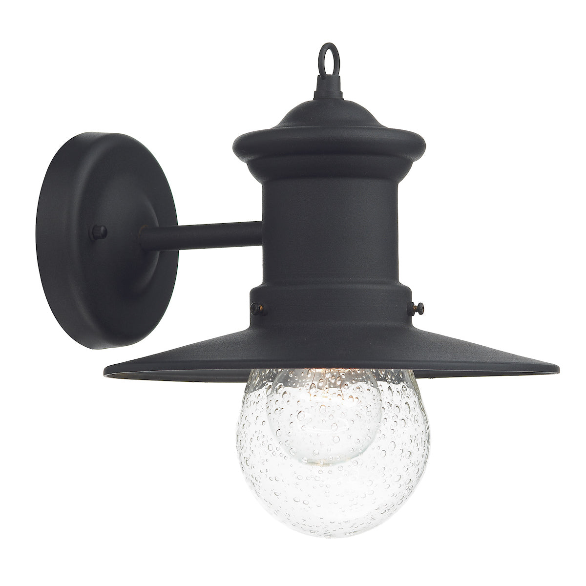 Sedgewick Outdoor Wall Light Black Glass IP44