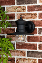 Sedgewick Outdoor Wall Light Black Glass IP44