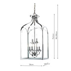 Senator 6 Light Pendant Polished Chrome