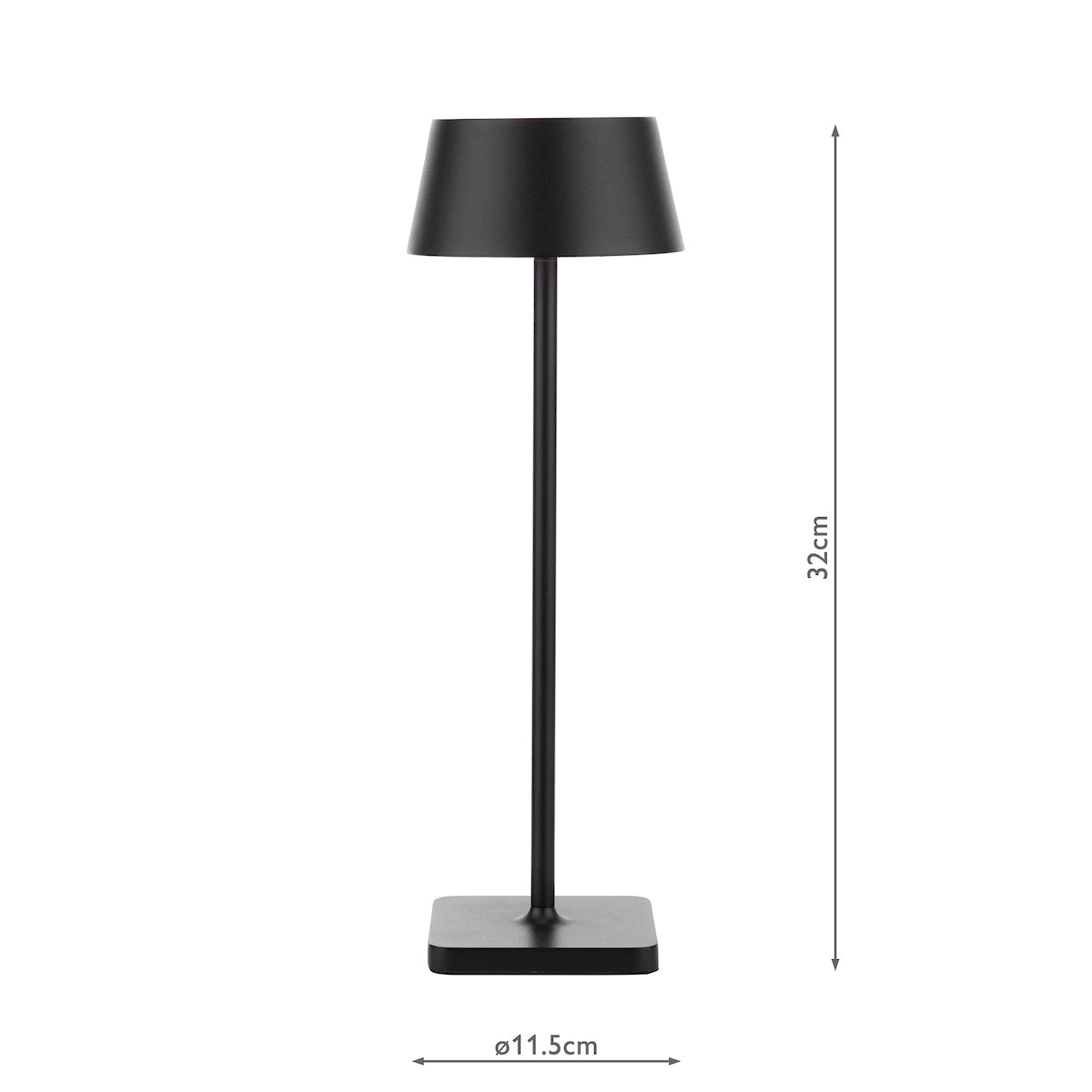 Sergio Outdoor Table Lamp Matt Black LED IP54