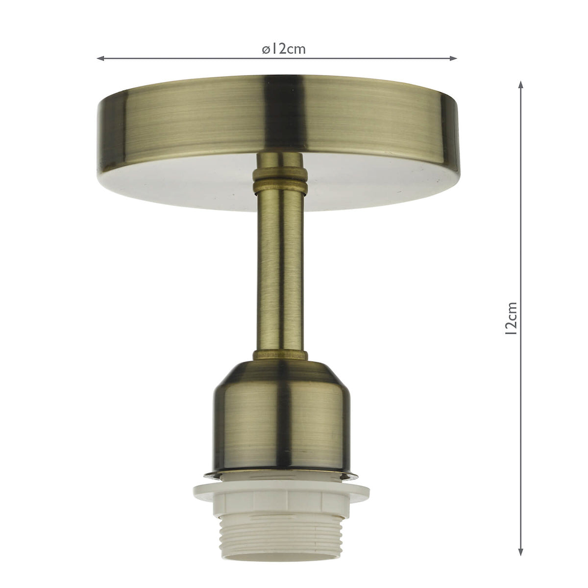 SF0175 1 Light Semi Flush Suspension Antique Brass Bracket Only