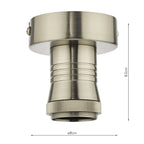 E27 Semi Flush Bracket Antique Chrome