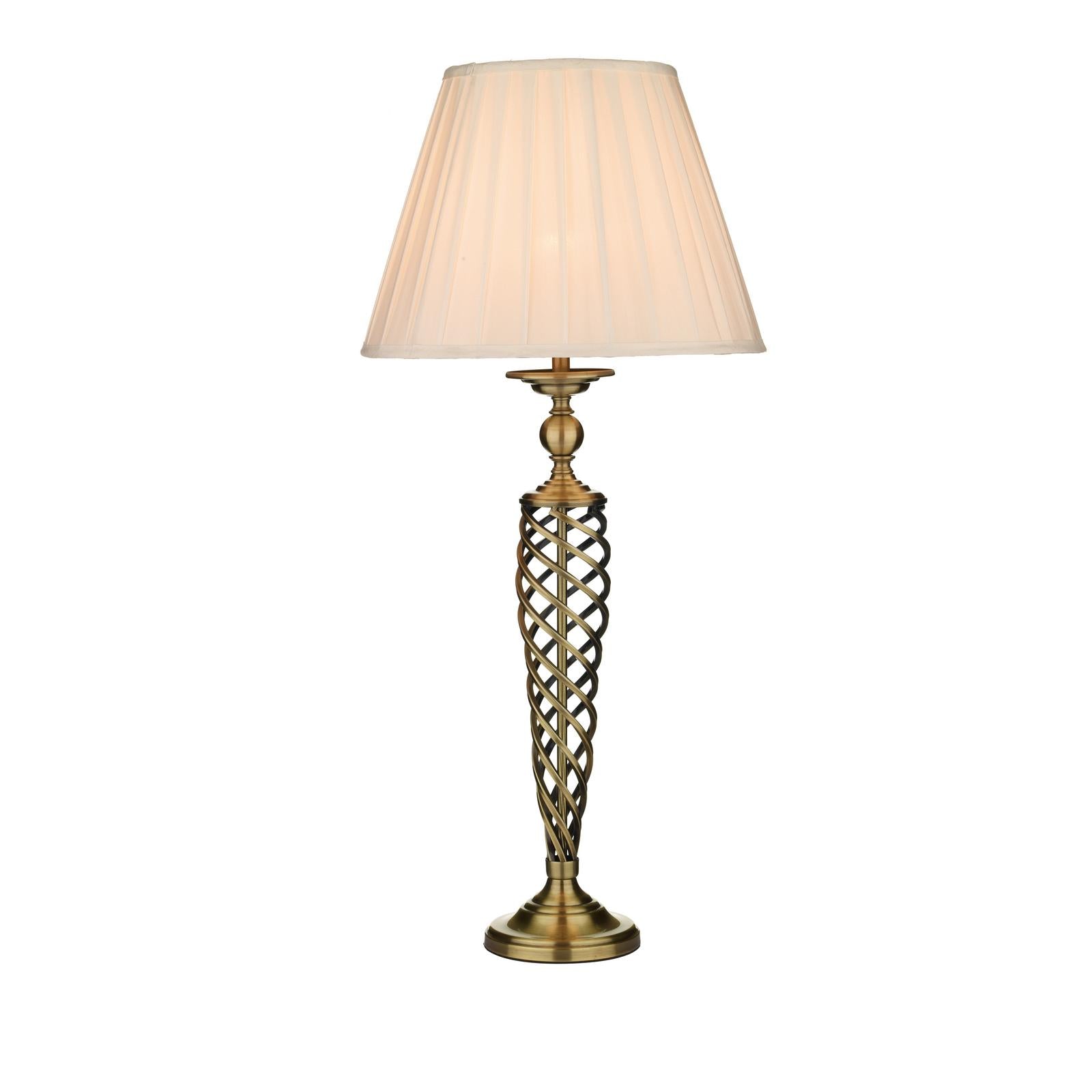 Siam Table Lamp Antique Brass With Shade (Multipack)