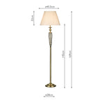 Siam Floor Lamp Antique Brass With Shade (Multipack)
