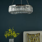 Sigourney 8 Light Pendant Polished Nickel and Crystal