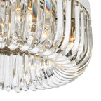 Sigourney 6 Light Flush Polished Nickel and Crystal