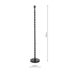 Siyanda Floor Lamp Satin Black Base Only