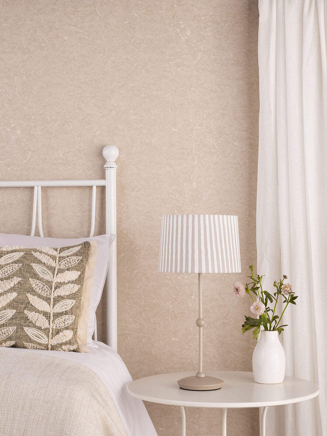 Sosa Table Lamp Matt Taupe With Shade 1