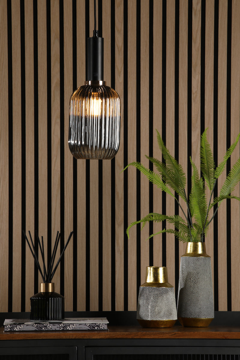 Accessory 1 Light E27 Suspension Matt Black And Bronze