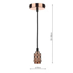 1 Light E27 Decorative Suspension Copper