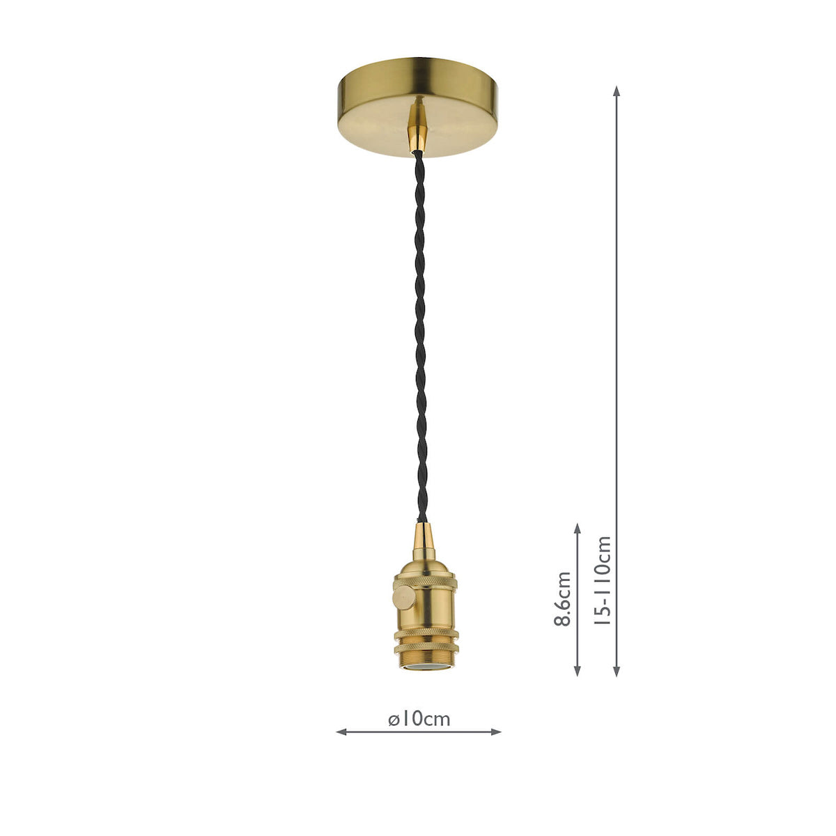 Accessory 1 Light Suspension In Brass