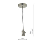 Accessory 1 Light Antique Chrome E14 Suspension
