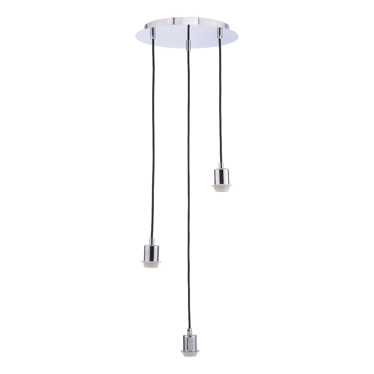 3 Light Polished Chrome E27 Suspension Cluster