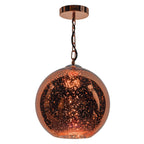 Speckle 1 Light Electro Plated Pendant Copper Finish