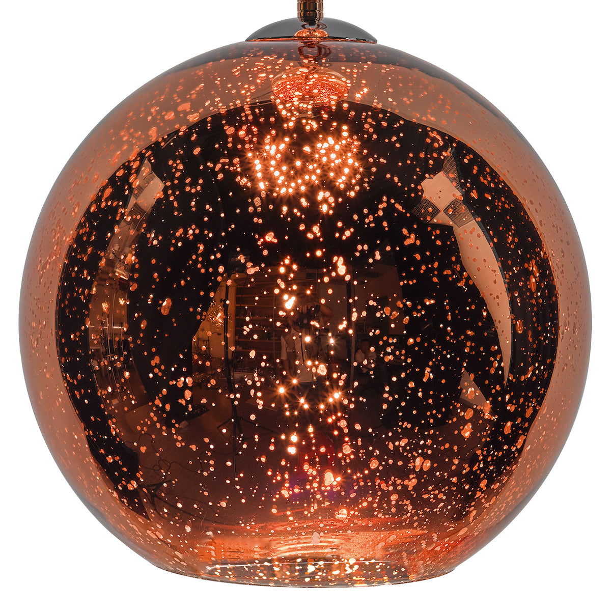 Speckle 1 Light Electro Plated Pendant Copper Finish