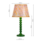 Spool Table Lamp Gloss Green Base Only