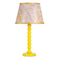 Spool Table Lamp Gloss Yellow Base Only