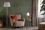 Spool Floor Lamp Gloss Taupe Base Only