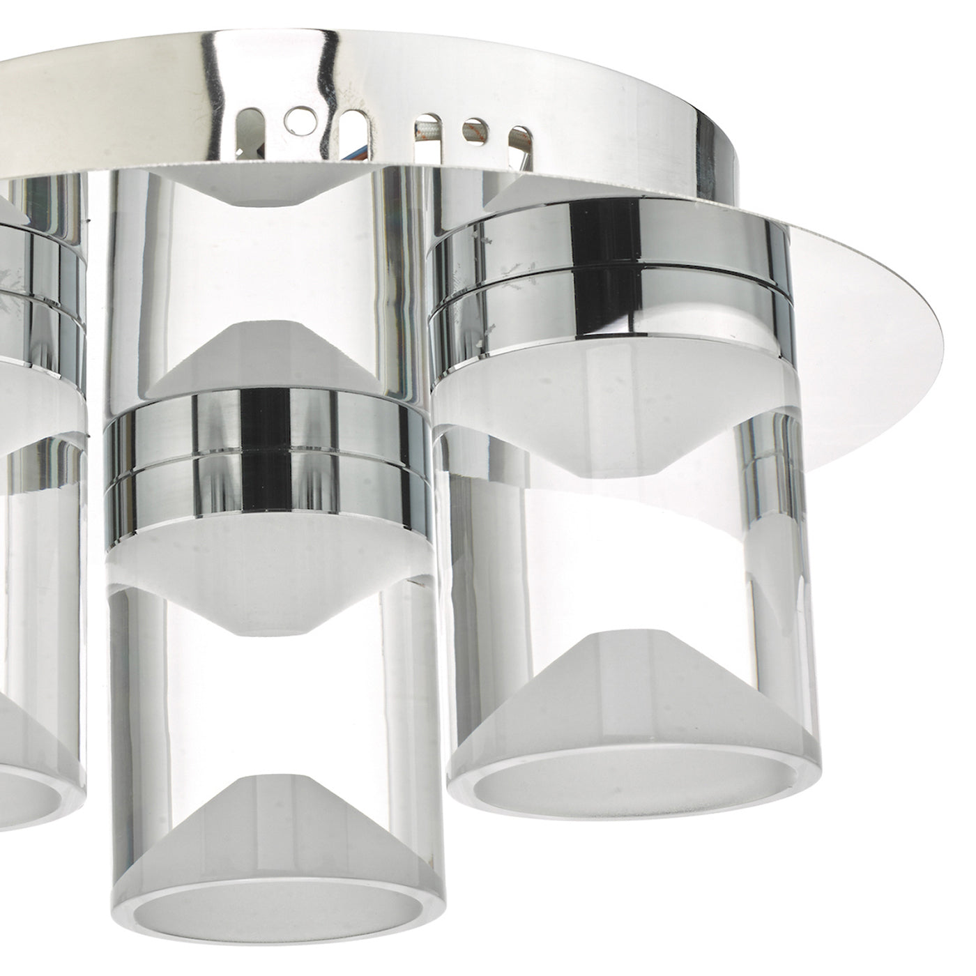 Susa Bathroom 3 Light Flush Polished Chrome Acrylic IP44 LED