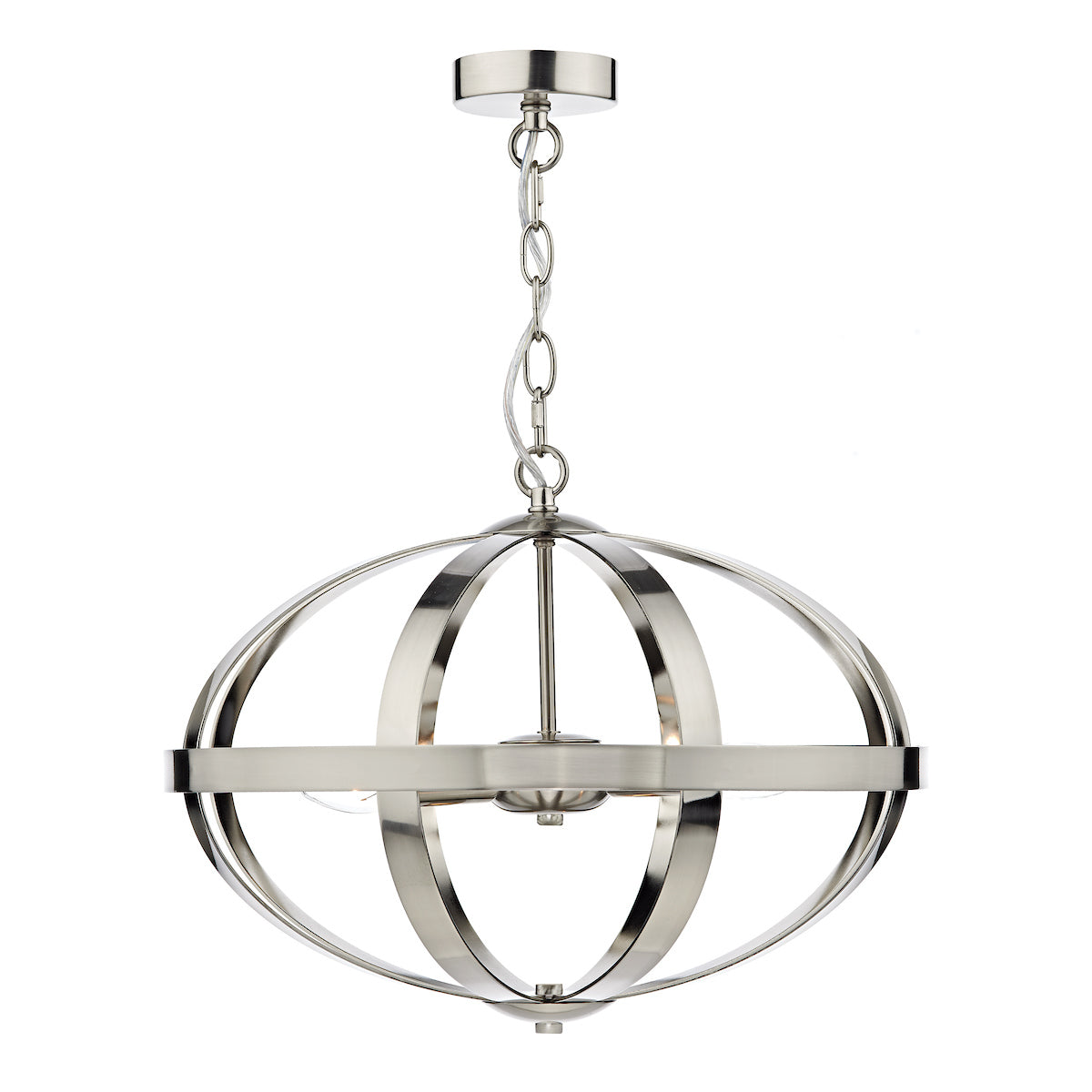 Symbol 3 Light Pendant Satin Chrome
