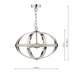 Symbol 3 Light Pendant Satin Chrome