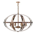 Symbol 6 Light Pendant Petrol Copper
