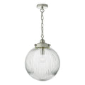 Tamara Pendant Satin Nickel & Ribbed Glass