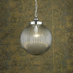 Decorative glass pendant light with diffused lighting