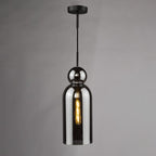 Contemporary pendant light with tinted glass detail