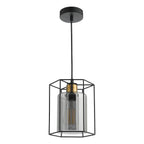 Tatum Pendant Matt Black and Smoked Glass