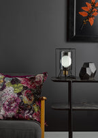 Tatum Table Lamp Matt Black and Smoked Glass