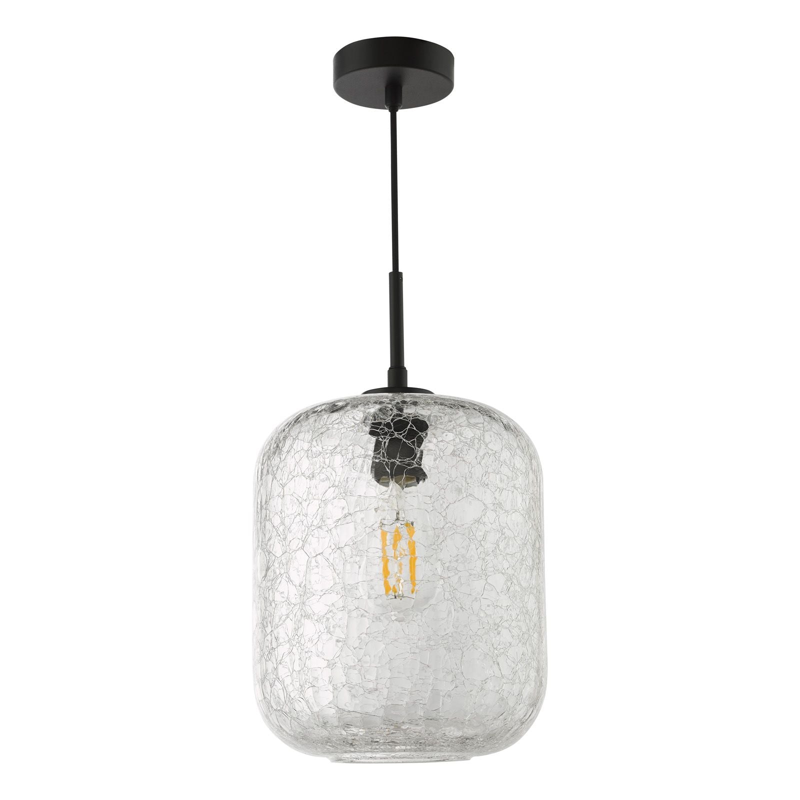 Tavia Pendant Matt Black and Glass