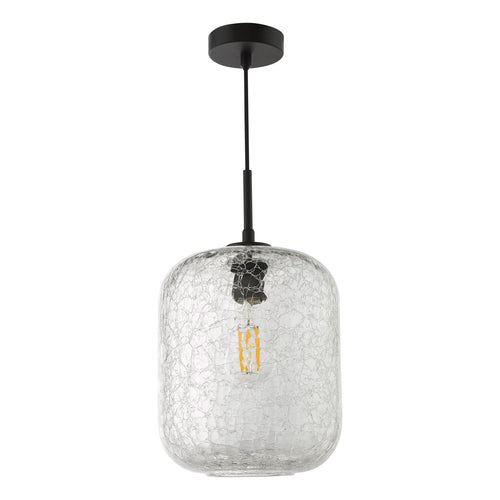 Tavia Pendant Matt Black and Glass