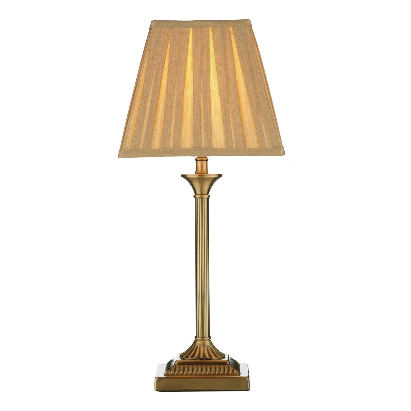 Taylor Table Lamps Antique Brass With Shade