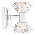 Tiana 2 Light Wall Light Polished Chrome and Faceted Acrylic