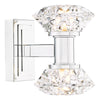 Tiana 2 Light Wall Light Polished Chrome and Faceted Acrylic