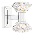 Tiana 2 Light Wall Light Polished Chrome and Faceted Acrylic