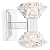 Tiana 2 Light Wall Light Polished Chrome and Faceted Acrylic