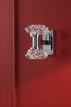 Tiana 2 Light Wall Light Polished Chrome and Faceted Acrylic
