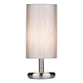 Tico Touch Table Lamp Satin Chrome With Shade 1