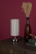 Tico Touch Table Lamp Satin Chrome With Shade 1
