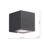 Tiva Outdoor Wall Light Matt Black IP54