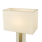 Tokori Table Lamp Alabaster and Brushed Gold With Shade