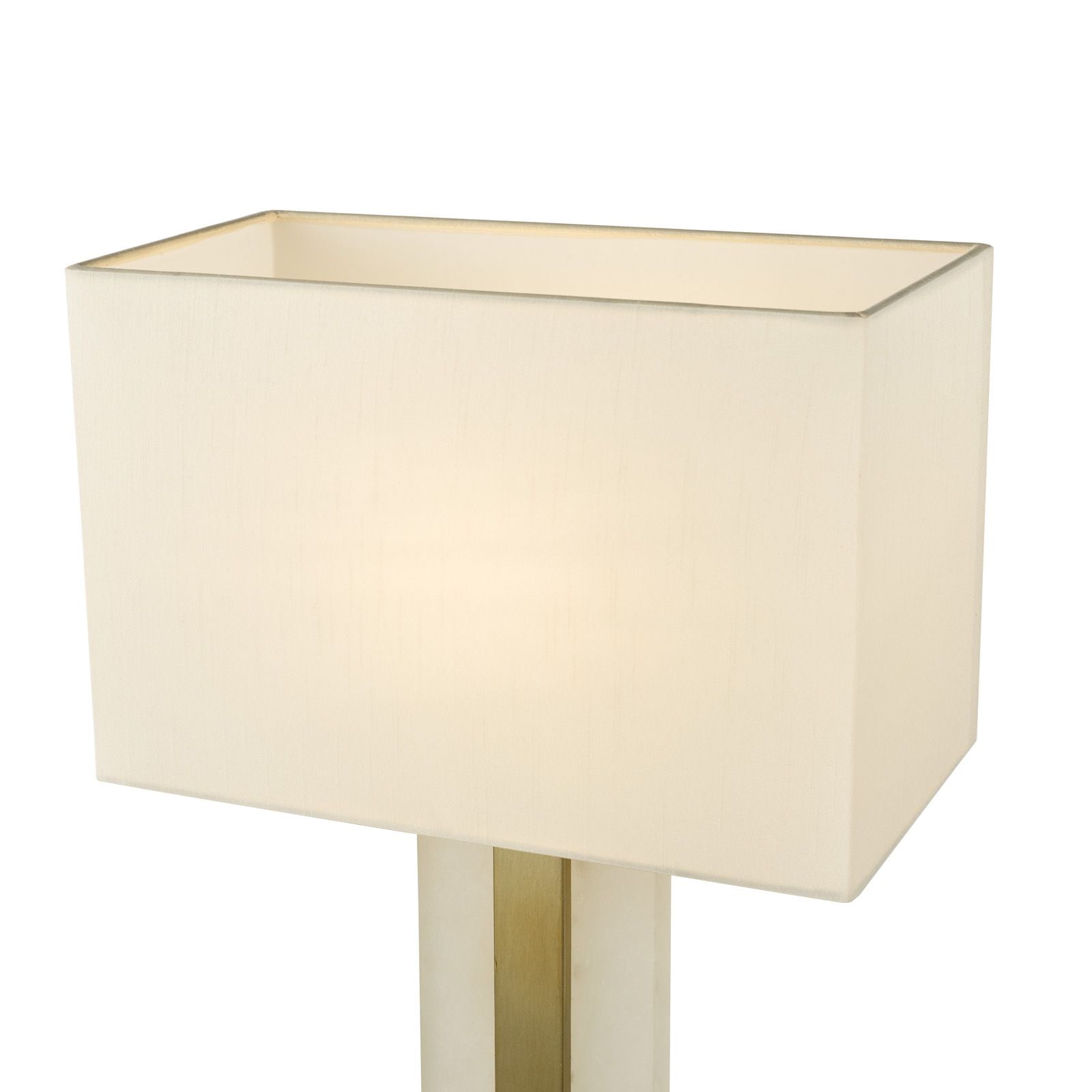 Tokori Table Lamp Alabaster and Brushed Gold With Shade